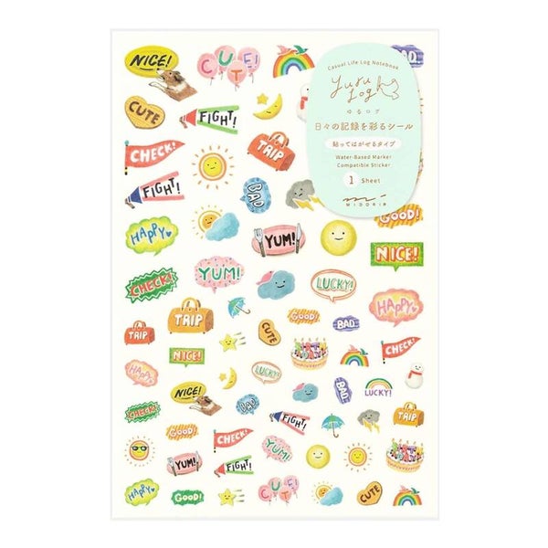 気持ち柄/YURU LOG STICKER 1 SHEET FEELING