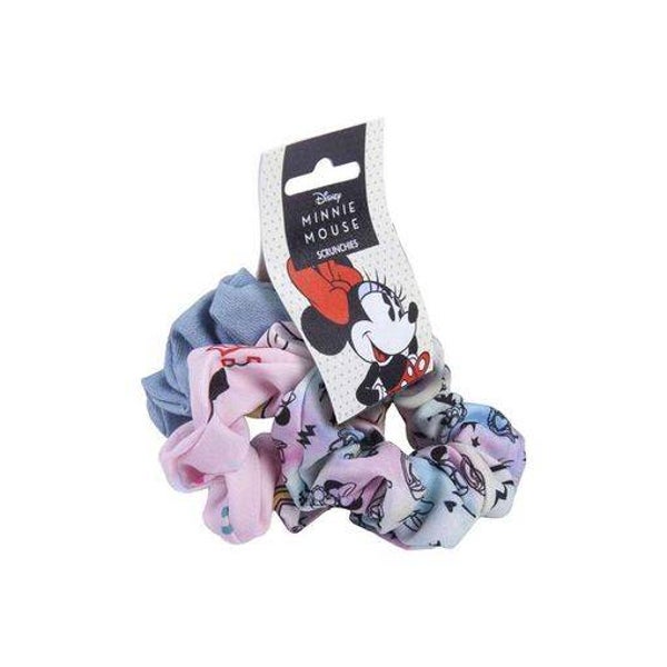 ACCESORIOS PELO COLETERO DE TELA 3 PIEZAS MINNIE