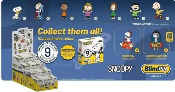 BLINDPIN SERIE 1 PINS MISTERIOSOS COLECCIONABLES SNOOPY