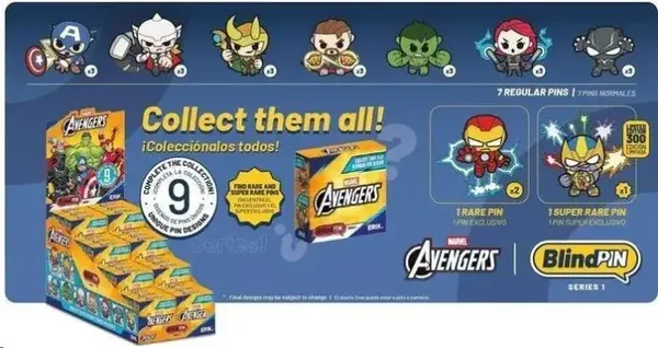 BLINDPIN SERIE 1 PINS MISTERIOSOS COLECCIONABLES MARVEL LOS  VENGADORES