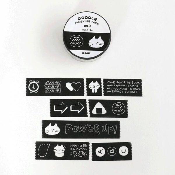 DOODLE MASKING TAPE 003 POWER UP GATO