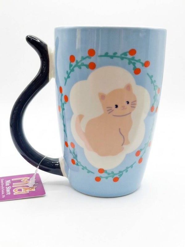 MUG PORCELANA 8.2X5.7X12 400ML GATO 001