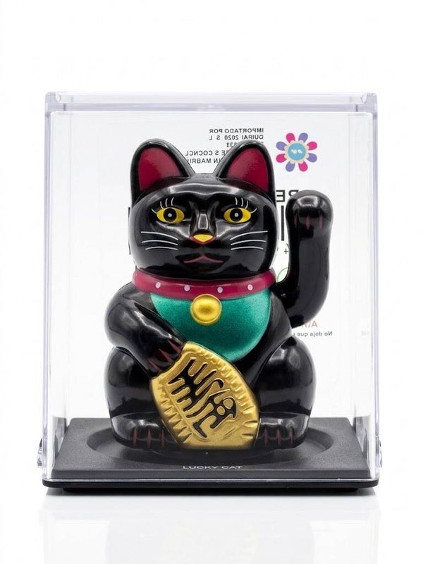 MUÑECO SOLAR MANEKI NEKO GATO DE LA SUERTE