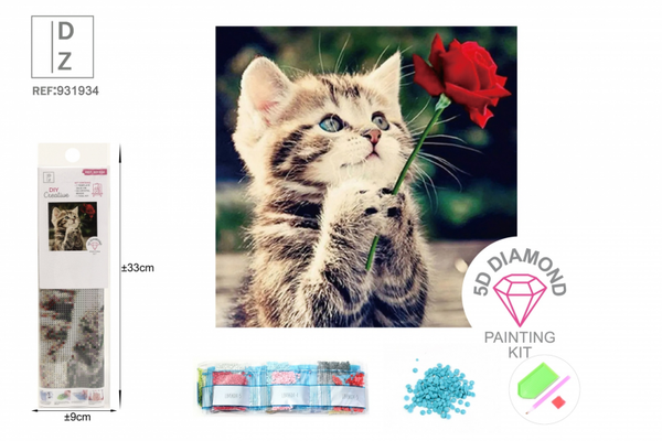 30CM*30CM DIY PINTURA DE DIAMANTE 5D & GATO