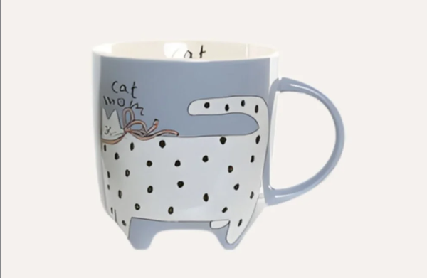 MUG PORCELANA 9X7X9.4 360ML GATO MOM