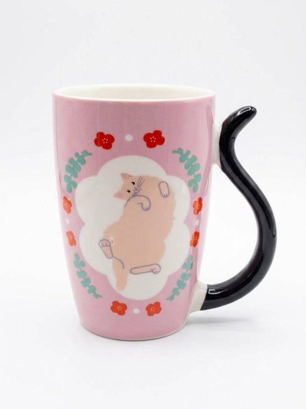 MUG PORCELANA 8.2X5.7X12 400ML GATO 002