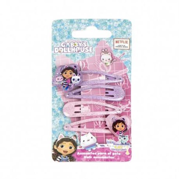 ACCESORIOS PELO CLIPS 4 PIEZAS GABBY´S DOLLHOUSE GATO