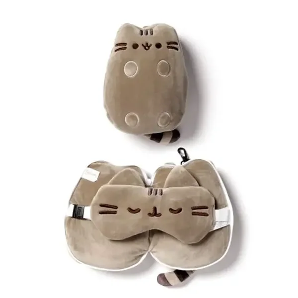 ALMOHADA DE VIAJE CON ANTIFAZ RELAXEAZZZ GATO PUSHEEN
