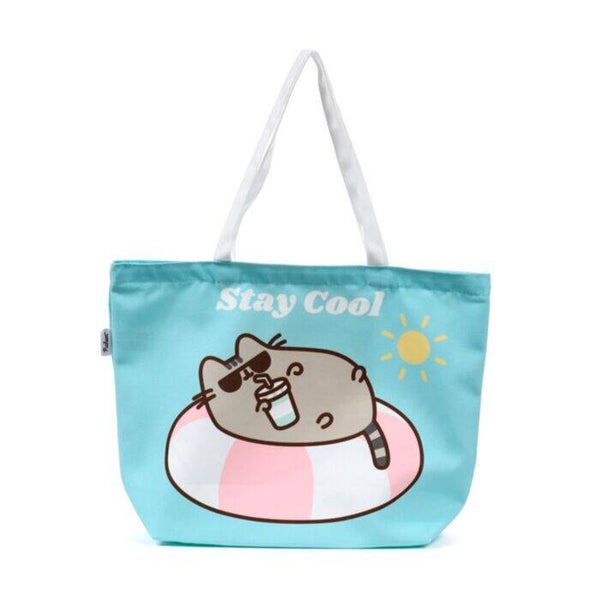 BOLSA DE PLAYA DE TELA GATO PUSHEEN VERANO