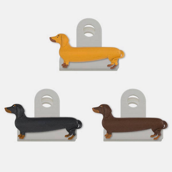 CLIPS BOLSAS PERRO SALCHICHA (3 UDS)
