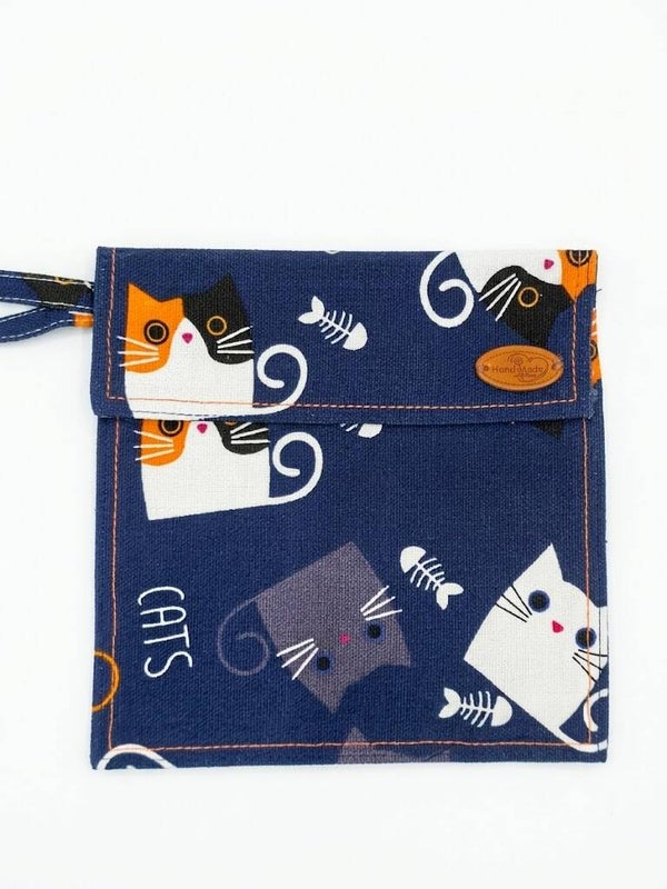 BOLSA DE MERIENDA REUTILIZABLES GATOS