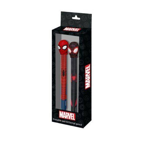 SPIDERMAN ROJO PACK DE LÁPIZ ETERNAL + BOLI GEL SPIDERMAN PETER