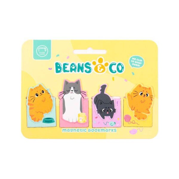 SET DE MARCAPÁGINAS MAGNÉTICOS GATOS BEANS & CO