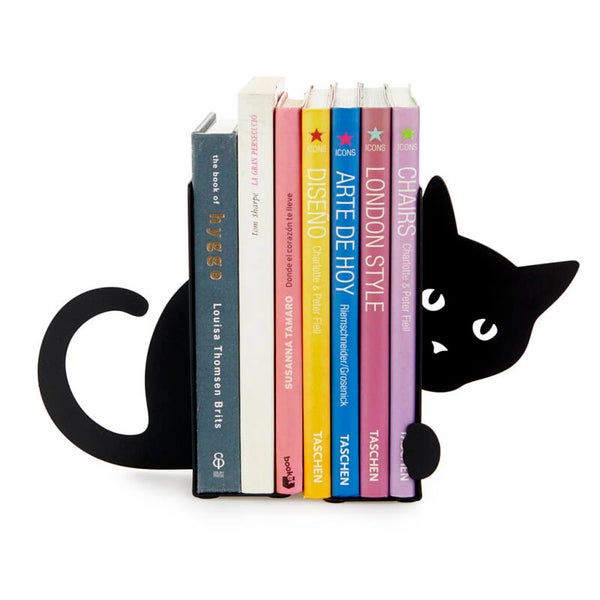 SUJETALIBROS HIDDEN CAT NEGRO METAL GATO