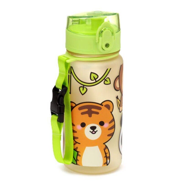 BOTELLA DE AGUA INFANTIL INASTILLABLE ANIMALES SALVAJES ADORAMALS 350ML