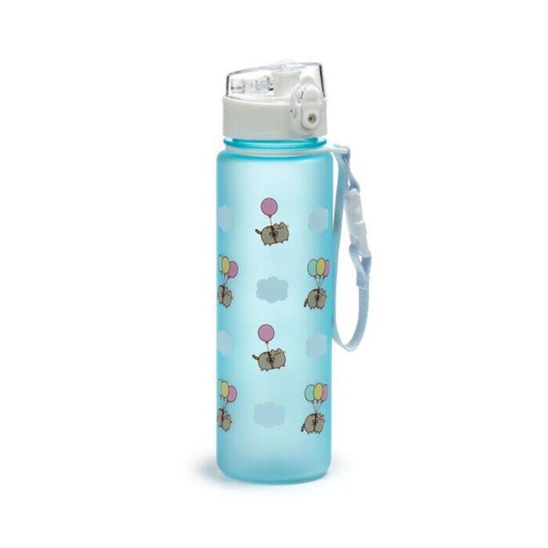 BOTELLA DE AGUA INASTILLABLE GATO PUSHEEN GLOBOS 600ML