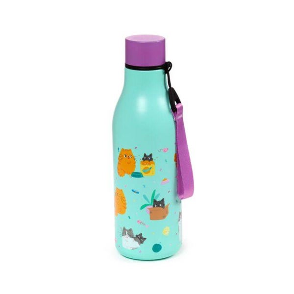 BOTELLA TÉRMICA DE ACERO INOXIDABLE GATOS BEANS & CO 500ML