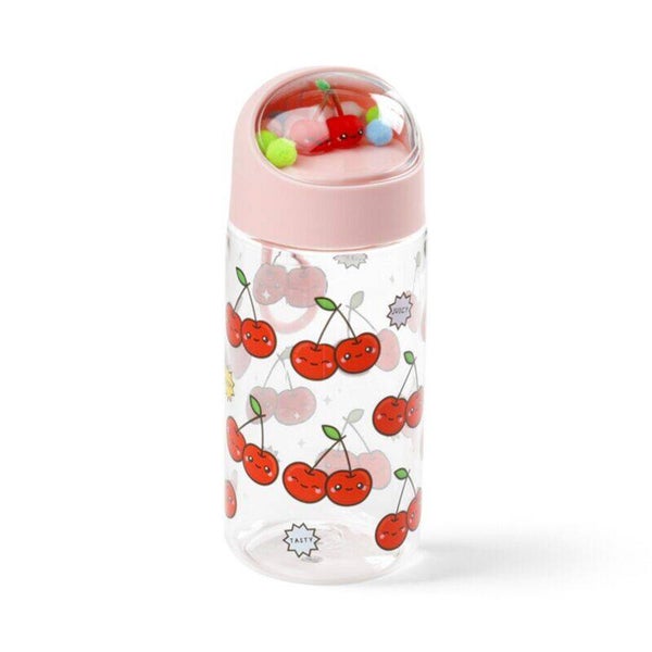 BOTELLA DE AGUA INFANTIL INASTILLABLE CEREZA CHERRY 350ML
