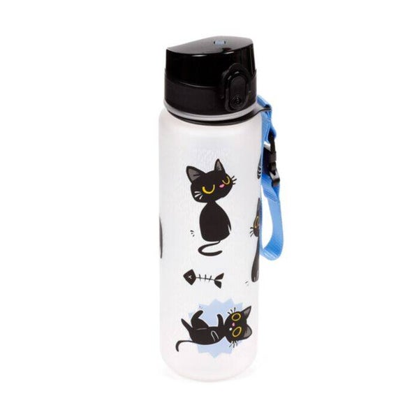 BOTELLA DE AGUA INASTILLABLE GATO NEGRO LUCKY THE BLACK CAT 600ML