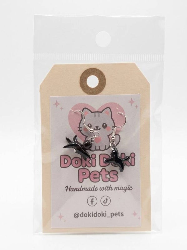 PENDIENTES BAÑO DE PLATA "GATO"(008)