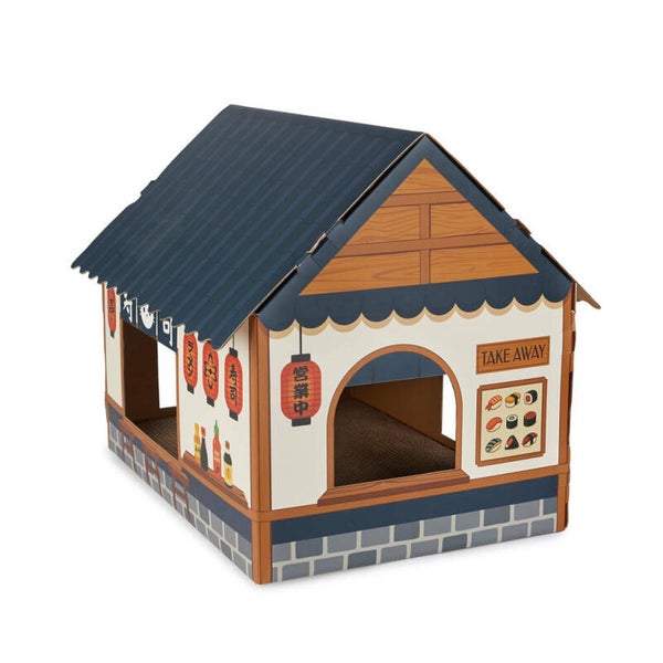 CASA PARA GATOS & RASCADOR SUSHI BAR CARTÓN