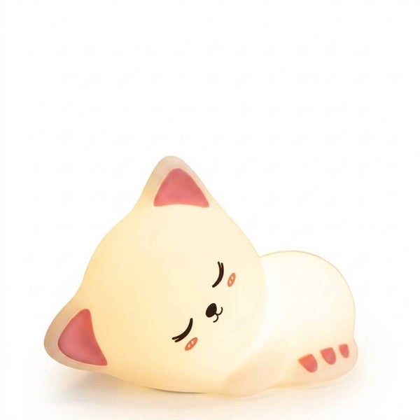 LUZ NOCTURNA DE SILICONA GATO DURMIENDO