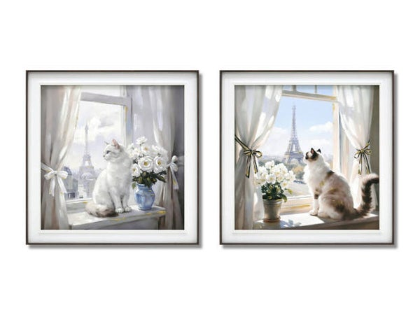CUADRO LIENZO PS 62X4.5X62 GATO PARIS