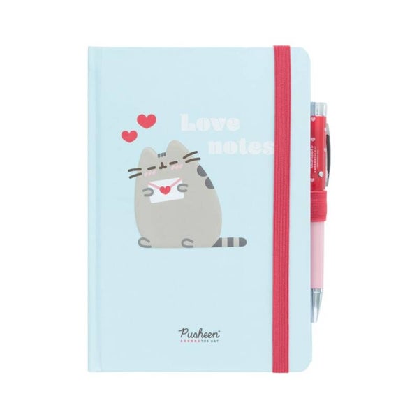 CUADERNO PREMIUM A5 CON BOLÍGRAFO PROYECTOR GATO PUSHEEN PURRFECT LOVE COLLECTION