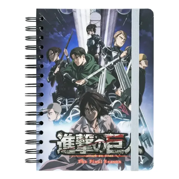 CUADERNO TAPA FORRADA A5 ATTACK ON TITAN