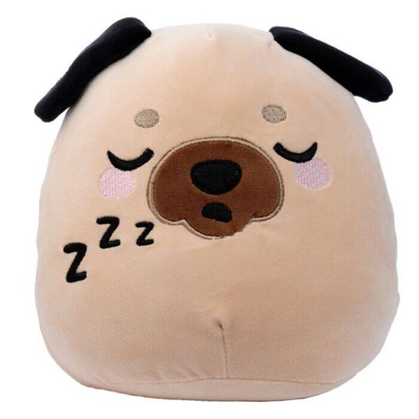 COJIN DE PELUCHE SQUIDGLYS EL PERRO GUS PUG CARLINO MASCOTAS DE ADORAMALS