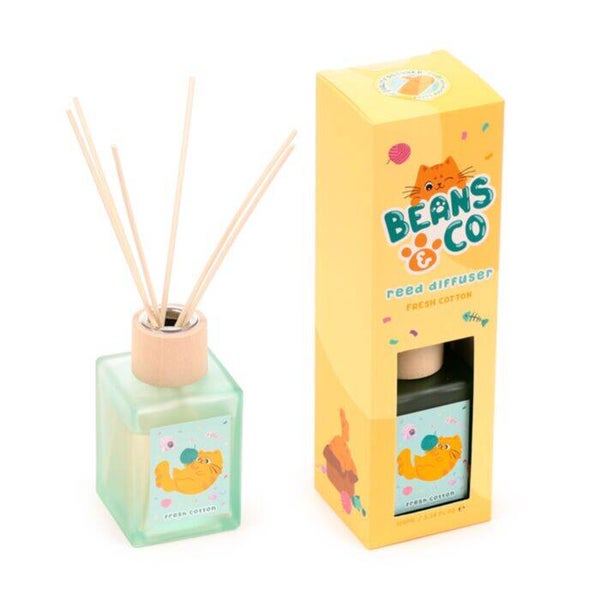 DIFUSOR DE VARILLAS BEANS & CO ALGODÓN FRESCO 100 ML GATO