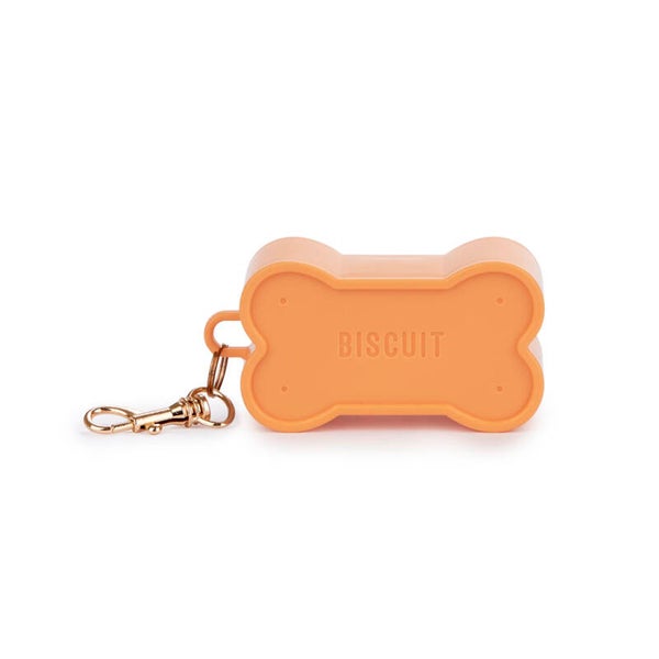 DISPENSADOR BOLSAS PERRO BISCUIT NARANJA PLÁSTICO
