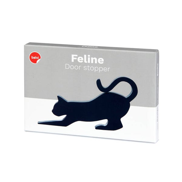 AGUANTAPUERTAS FELINE NEGRO PVC & GATO