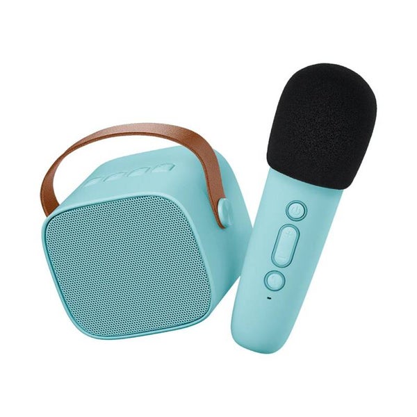 KARAOKE - ALTAVOZ BLUETOOTH CON MICRÓFONO AZUL