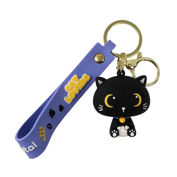 LLAVERO BLACK CAT GATO