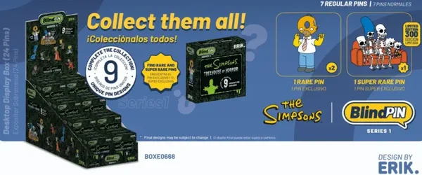 BLINDPIN SERIE 1 PINS PINS MISTERIOSOS COLECCIONABLES THE SIMPSONS