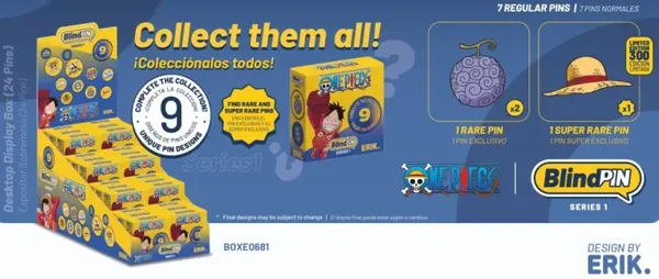 BLINDPIN SERIE 1 PINS MISTERIOSOS COLECCIONABLES ONE PIECE