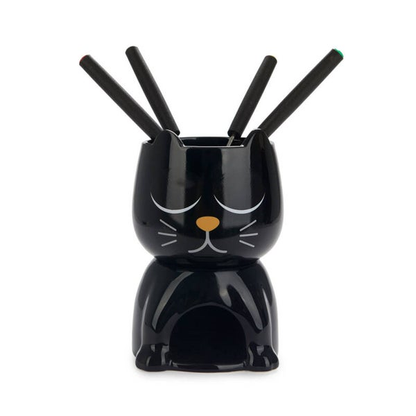 FONDUE WAKE CAT 350 ML NEGRO CERÁMICA GATO