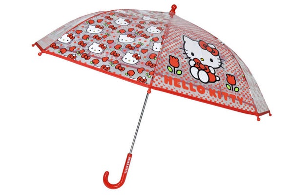 SANRIO HELLO KITTY PARAGUAS MANUAL INFANTIL 48 CM TRANSPARENTE