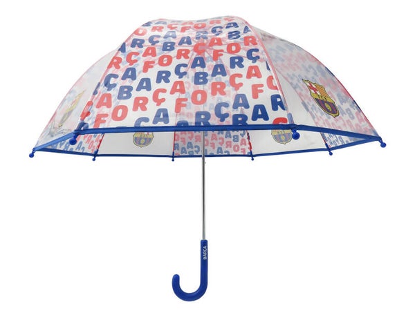FC BARCELONA PARAGUAS MANUAL INFANTIL TRANSP. BURBUJA 48 CM