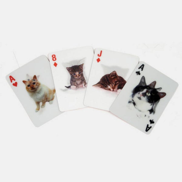 BARAJA CARTAS GATOS 3D