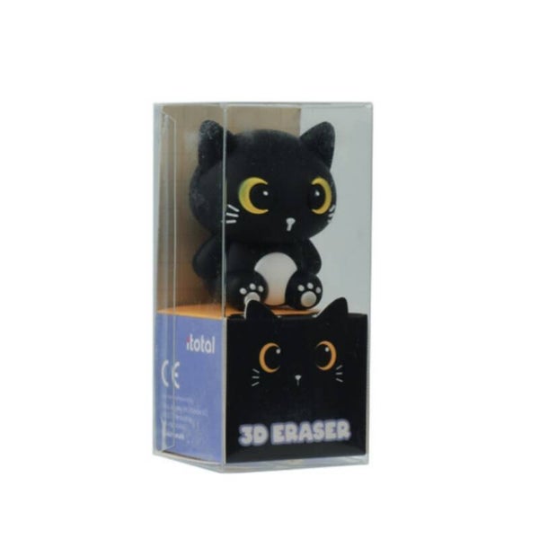 GOMA DE BORRAR 3D BLACK CAT GATO