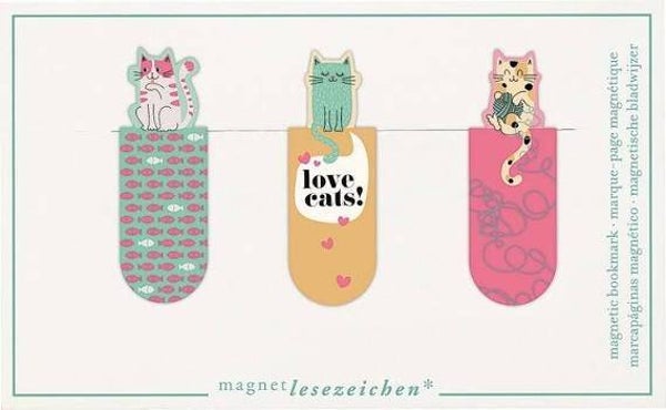 MARCAPÁGINAS MAGNÉTICOS LOVE CATS GATO