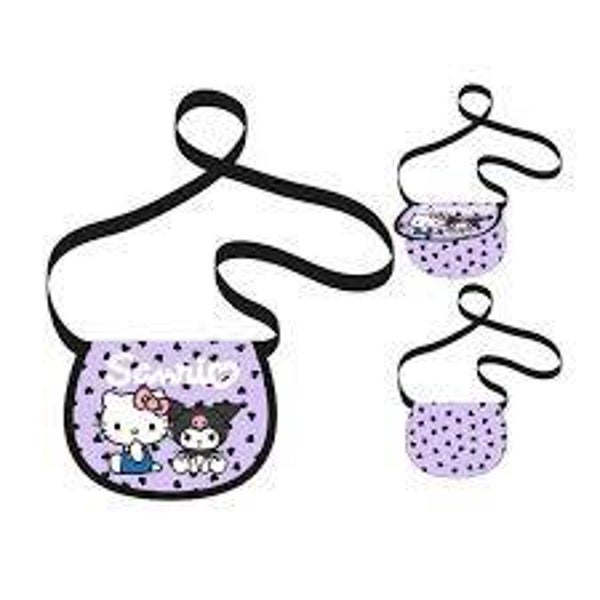 BOLSO BANDOLERA HELLO KITTY&KUROMI CIERRE MAGNETICO 005