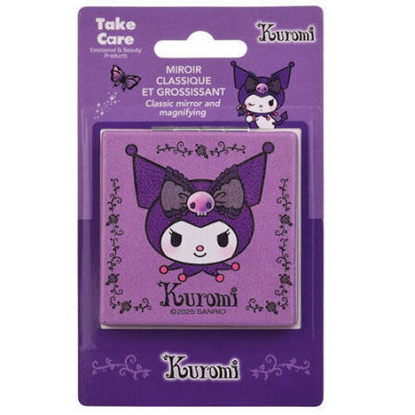 ESPEJO DE BOLSILLO CLASICO+ESPEJO AUMENTO KUROMI