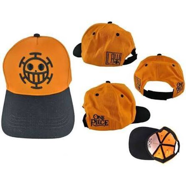 GORRA ONE PIECE BEISBOL LOGO NARANJA/NEGRO