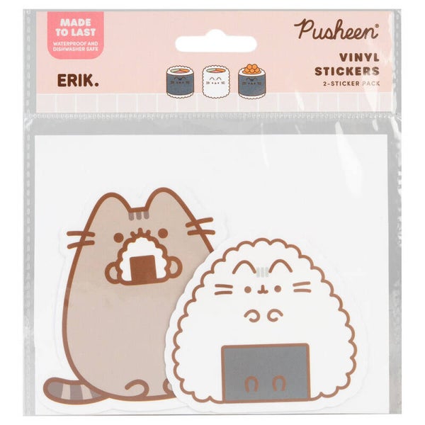 PACK 2 PEGATINAS VINILO GATO PUSHEEN SUSHI ROLL 3