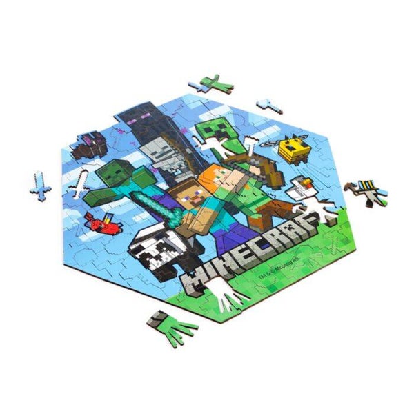 PUZZLE DE 130 PIEZAS CON FORMA DE MINECRAFT