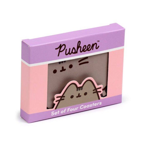 SET DE 4 POSAVASOS CON FORMA DE GATO PUSHEEN