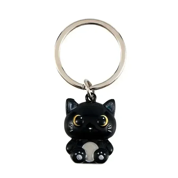 LLAVERO DE METAL GATO NEGRO